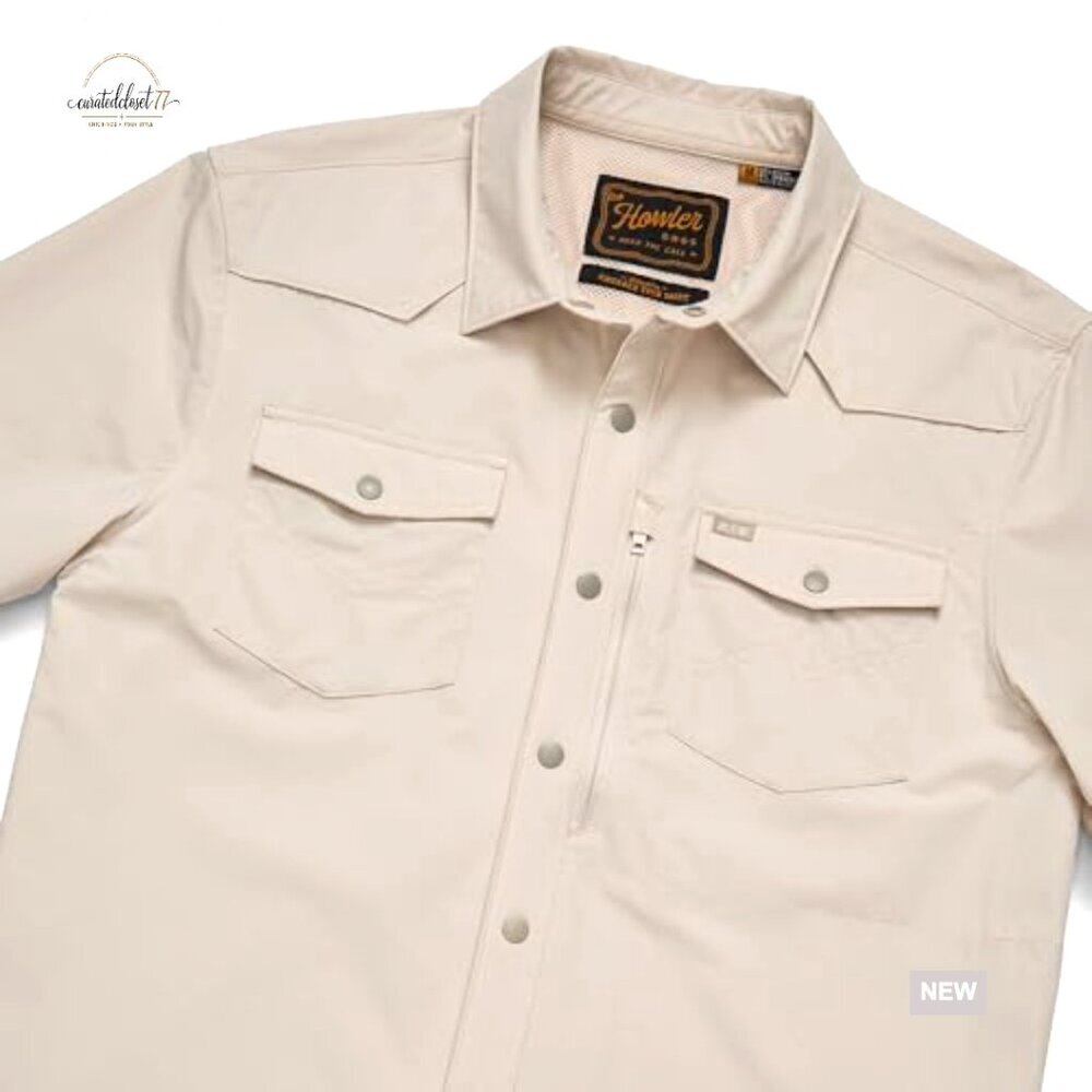 Lightweight Performance Button-Down Shirt with Sun Protection & Stretch - Picture 2 of 4